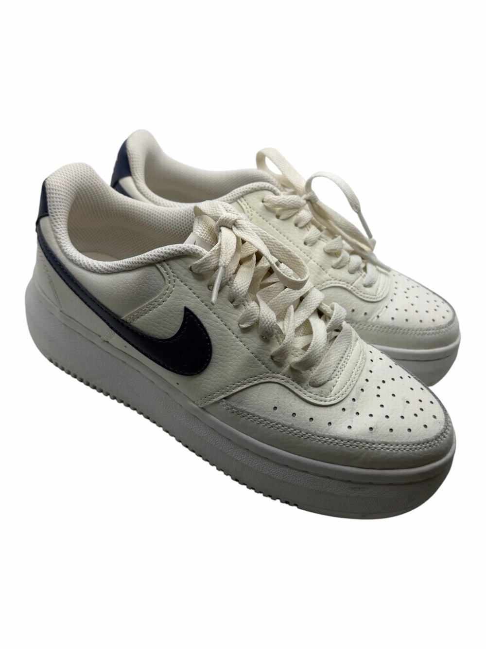 Nike Court Vision Alta Sail/D-Blue Women's Size 8.5 Platform Navy Sneaker